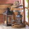 Wood Frame Candle Lantern - 18.5 inches