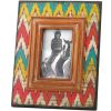 Ikat-Style Chevron Weathered-Look Photo Frame - 4x6