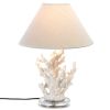 Ivory Coral Table Lamp with Fabric Shade