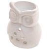 White Ceramic Owl Oil Warmer