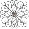 Wrought Iron 36-inch Bronze Scrolled Wall Decor