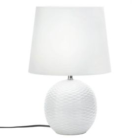 Ceramic Sphere Dimpled Table Lamp