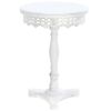 Wood Cutwork Round Pedestal Table