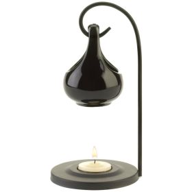 Black Porcelain Tear Drop Oil Warmer