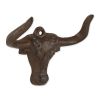 Cast Iron Steer Wall Hooks - Set of 2