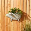 Galvanized Metal Wall Planter - Pig