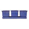 Ceramic Mini Planter Set - Blue Square