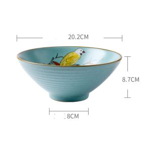 Creative Ceramic Bowl Japanese Ramen Tableware with Bird