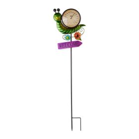 Metal Thermometer Garden Stake - Snail