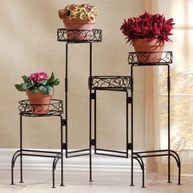 Versatile Foldable 4-Level Plant Stand