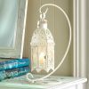 Lacy Cutout Hanging Candle Lantern