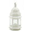 Vine Patterned Glass Garden Lantern - 12.5 inches