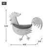 Galvanized Metal Wall Planter - Rooster