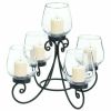 5-Candle Black Iron Centerpiece