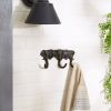 Cast Iron Elephants Wall Hooks