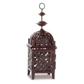 Ornate Black Cutout Candle Lantern - 11.5 inches