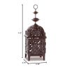 Ornate Black Cutout Candle Lantern - 11.5 inches