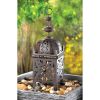 Ornate Black Cutout Candle Lantern - 11.5 inches