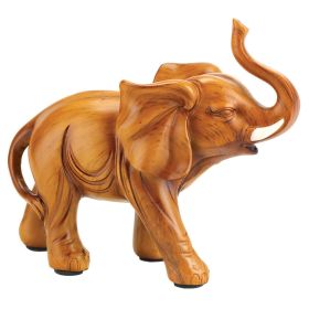 Wood-Look Lucky Elephant - 5.1 inches