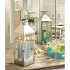 Stainless Steel Notches Lantern - 15 inches