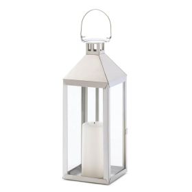 Stainless Steel Notches Lantern - 15 inches