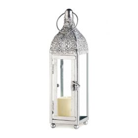 Vintage-Look Candle Lantern with Latch - 12 inches