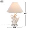 Ivory Coral Table Lamp with Fabric Shade