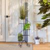 Iron Spiral Staircase Plant Stand