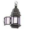 Lavender Glass Moroccan Candle Lantern - 11 inches