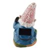 Gnome with Flower Solar Garden Statue