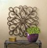 Wrought Iron 36-inch Bronze Scrolled Wall Decor