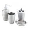 Shimmery Silver Bath Accessory Set