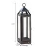 Dark Gray Sleek Candle Lantern - 13 inches