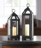 Dark Gray Sleek Candle Lantern - 13 inches