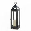 Dark Gray Sleek Candle Lantern - 13 inches