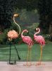 Walking Flamingo Metal Garden Decor