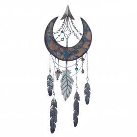 Crescent Moon Native-Style Metal Wall Decor