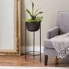 Black Buckets Metal Plant Stand Set