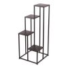 Four-Tier Modern Black Metal Plant Stand or Display Unit