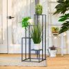 Four-Tier Modern Black Metal Plant Stand or Display Unit