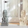 Lion with Shield Garden Statue - Ivory