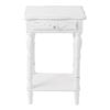 Carved White Side Table