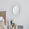 Metal Geometric Wall Mirror - White