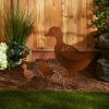 Duck Family Rustic Garden Stake Set