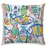 SCHOOLING FISH Yellow Jumbo -Zippered Pillow Cover with Insert