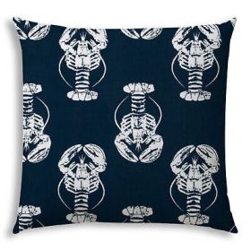 LOBSTERFEST Navy Jumbo IndoorOutdoor - Zippered Pillow Cover