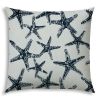 FLOATING STARFISH Navy IndoorOutdoor Pillow - Sewn Closure