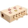 Cat Toys Interactive Whack-a-mole Solid Wood Toys for Indoor Cats Kitten Catch Mice Game