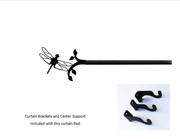 Dragonfly Curtain Rod - MED (Hardware is INCLUDED)