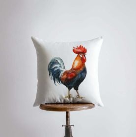 Watercolor Rooster Looking Right | Brid Print | Bird DÃ©cor | Accent Pillow Cover | Throw Pillow Covers | Pillow | Room DÃ©cor | Bedroom DÃ©cor